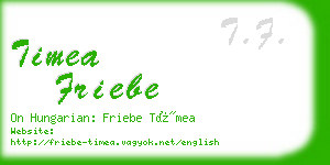 timea friebe business card